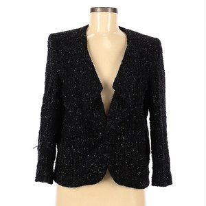 Alice + Olivia Collarless Sequin Jacket/Blazer